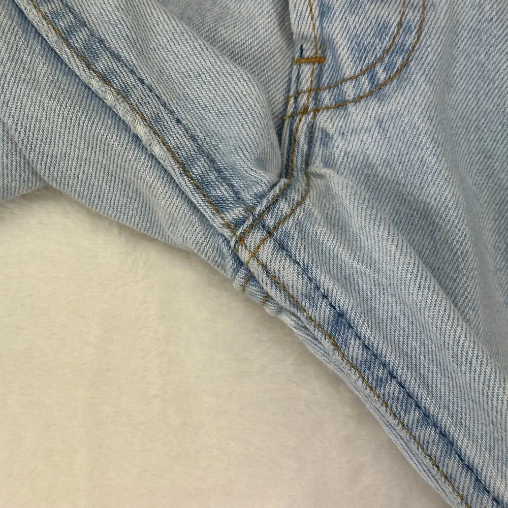Levi's Jeans Mens 501 Straight W31 L32 Light‎ Wash Denim VTG Button Fly Cotton